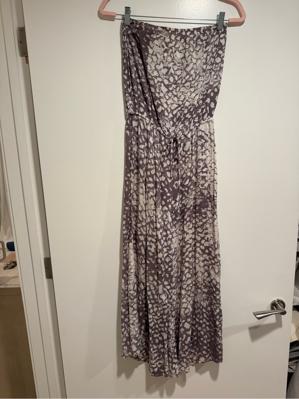Planet Blue Strapless Printed Maxi Jumpsuit
